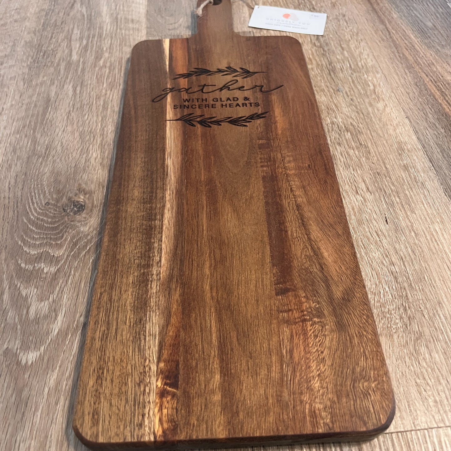 Gather with Glad & Sincere Hearts Cutting Board