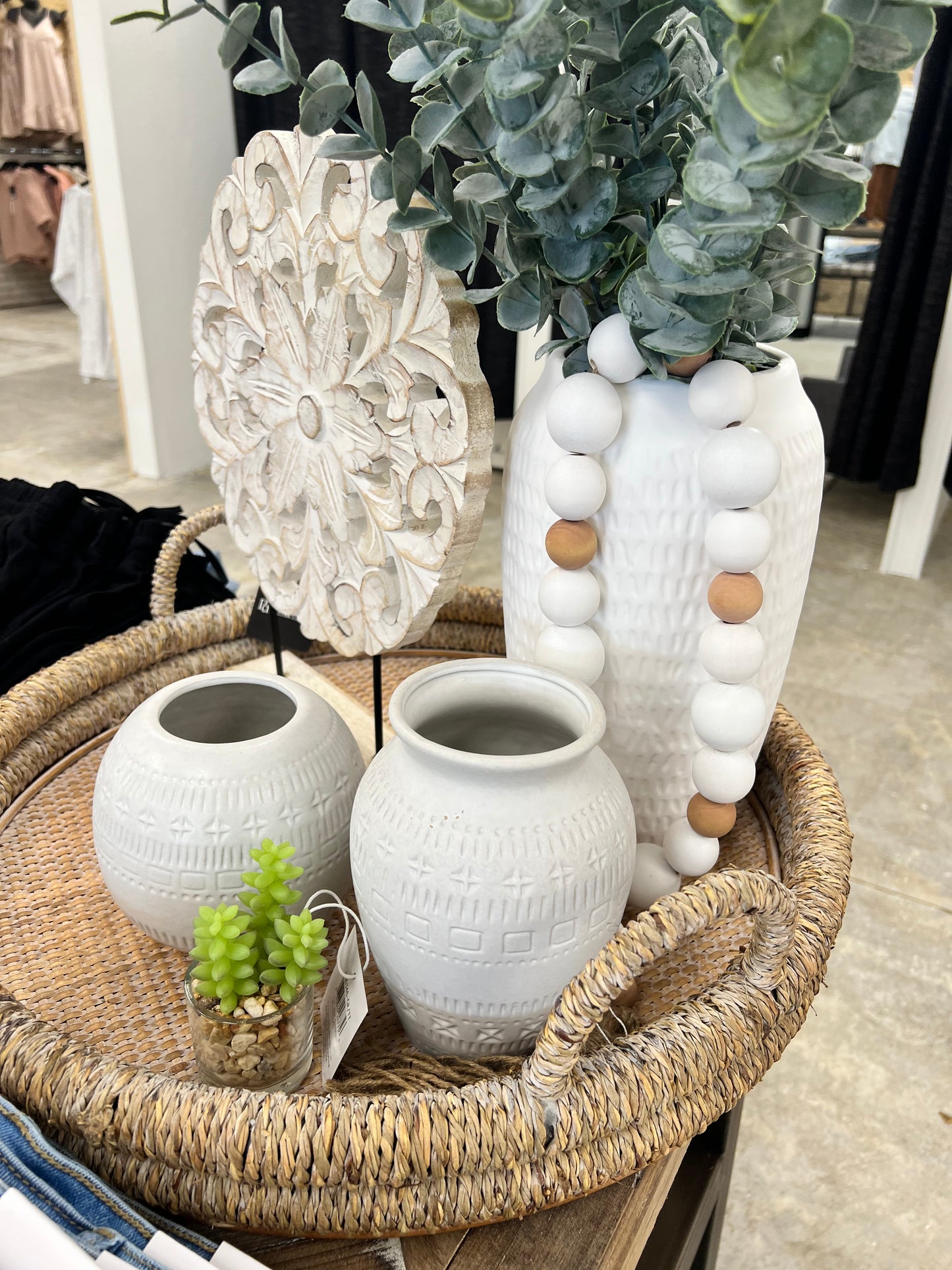 Jumbo Bead Garland - White