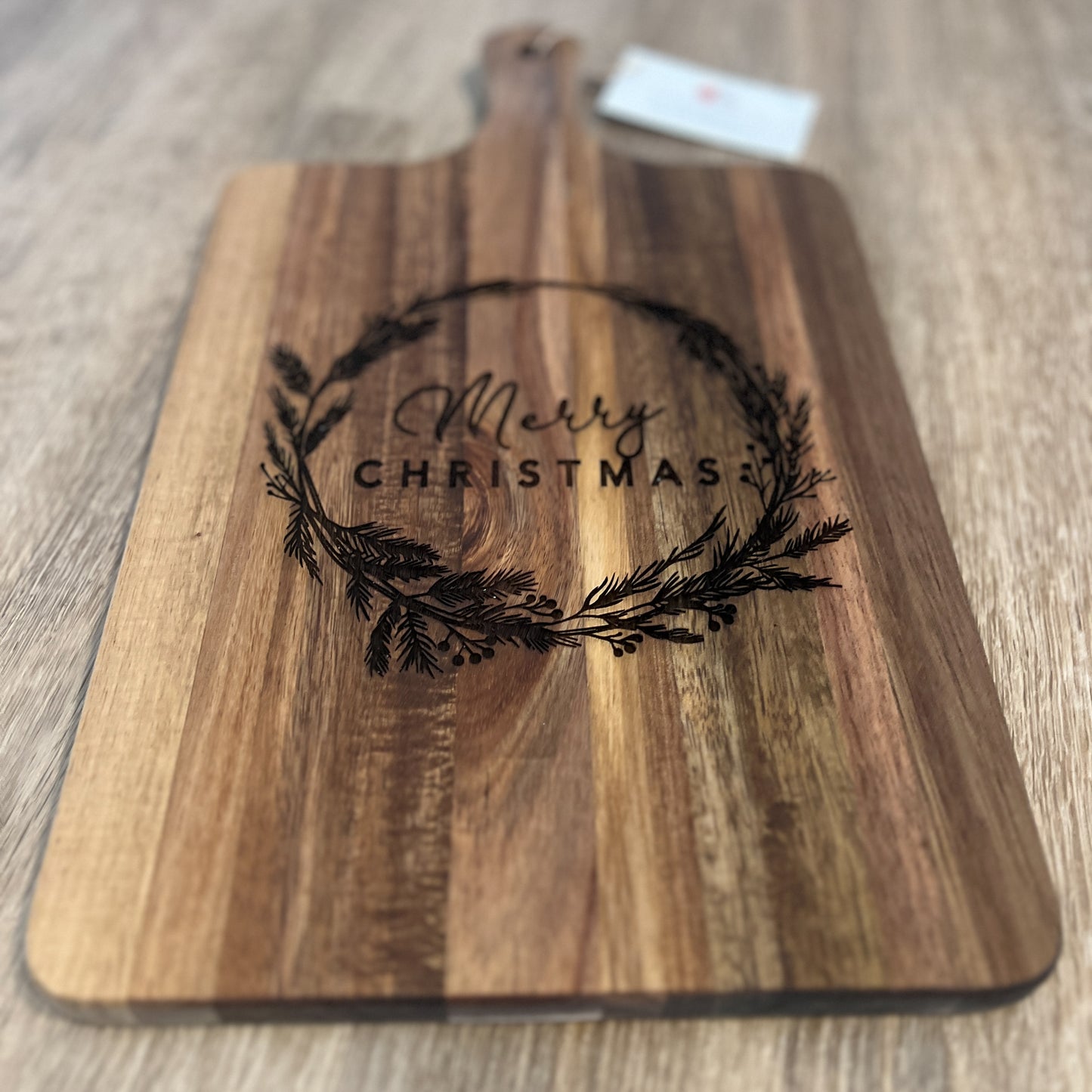 Merry Christmas Wreath - Cutting Board